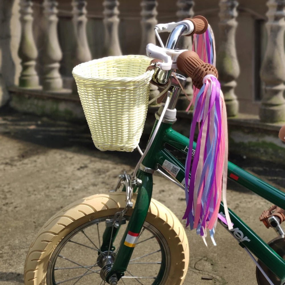 bicyclette pour enfant avec panier velo tresse mini blanc