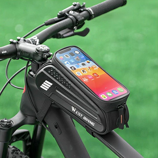 porte telephone velo sur cadre avant
